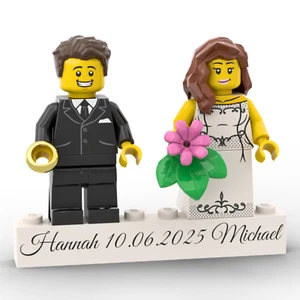 LEGO® minifiguras novios personalizadas: novia, novio, boda, compromiso - Imagen 1 de 7