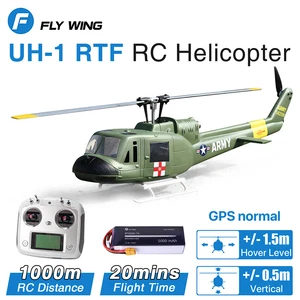FlyWing UH-1 RC elicottero 470 6CH 3D GPS motore brushless H1 controller di volo