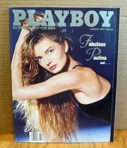 VINTAGE PLAYBOY August 1987 PAULINA PORIZKOVA  See Pics - Excellent Condition - Picture 1 of 6