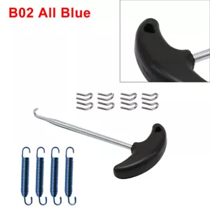 Motorrad Auspuff Rohr Schalldämpfer Befestigung Federn Haken Set Link Stahl Neu - Bild 1 von 5
