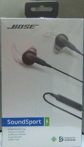 Bose SoundSport In-ear Wired Headphones - Charcoal Black - Designed for Samsung