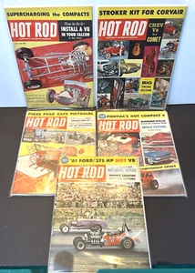 Hot Rod Magazine 1960 Lot (x5) Chevy Ford Mopar Dodge Racing Mechanics - Picture 1 of 6