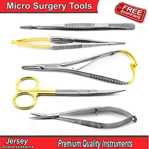 Surgical Debakey Cotton Dressing Forceps Suture Forceps Microsurgery Scissors - Picture 1 of 7