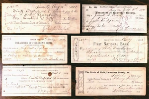 6 Ironton, Ohio Schecks, 1867 - 1889 - Bild 1 von 1
