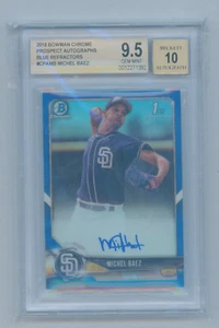 Michel Baez 2018 Bowman Chrome Blue Refractor Auto 62/150  BGS 9.5 /10 Rc - Picture 1 of 1