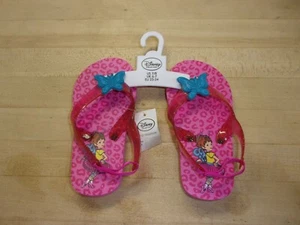 Disney Girls Fancy Nancy Slingback Pink Sandals size 7/8 Flip Flop FREE SHIPPING - Picture 1 of 8