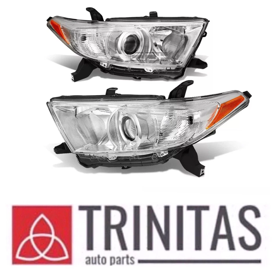 For SET Toyota Highlander 2011-2013 Headlights Headlamps Headlight Headlamp - Image 1 of 1