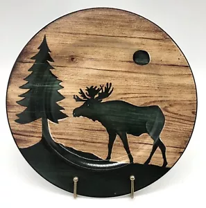 Moose David Carter Brown Replacement Sakura Log Cabin 8 1/8" Plate Woodsy Pine - Picture 1 of 4