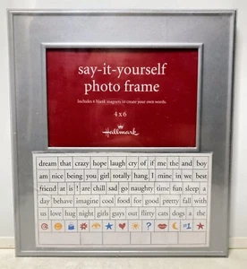 Hallmark Say-It-Yourself 4x6 Photo Frame with Magnetic Words & Symbols SEALED - Picture 1 of 4