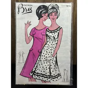 Vintage Patron Bru Princess Dress Pattern #576 Size 42 - Picture 1 of 2