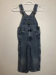 John Deere Kids Denim Bib Overalls Size 4 Regular - Picture 1 of 6