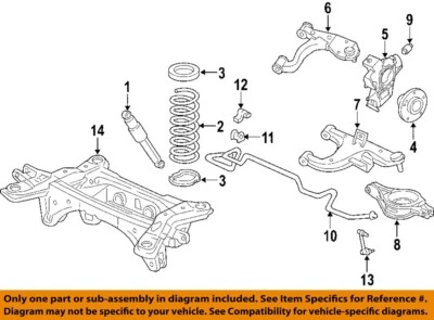 Componentes de amortiguadores de suspensión trasera Nissan OEM 05-08 Pathfinder 56200EA525 Foto 1 de 2