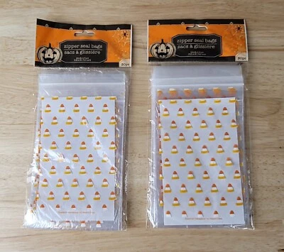 BOLSAS CON SELLO DE CREMALLERA HALLOWEEN Lote de 2 Paquetes Bolsas de Regalo de Fiesta de 3.8"x5.75" Foto 1 de 3