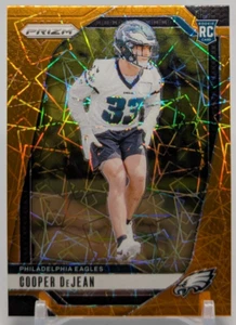 2024 Panini Prizm Cooper DeJean Rookie Orange Lazer #321 Philadelphia Eagles RC - Foto 1 di 3