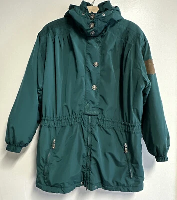 Vintage Kaelin Women’s Snow Ski Winter Hooded Jacket Color Teal Blue Size 10 VTG - Image 1 of 4