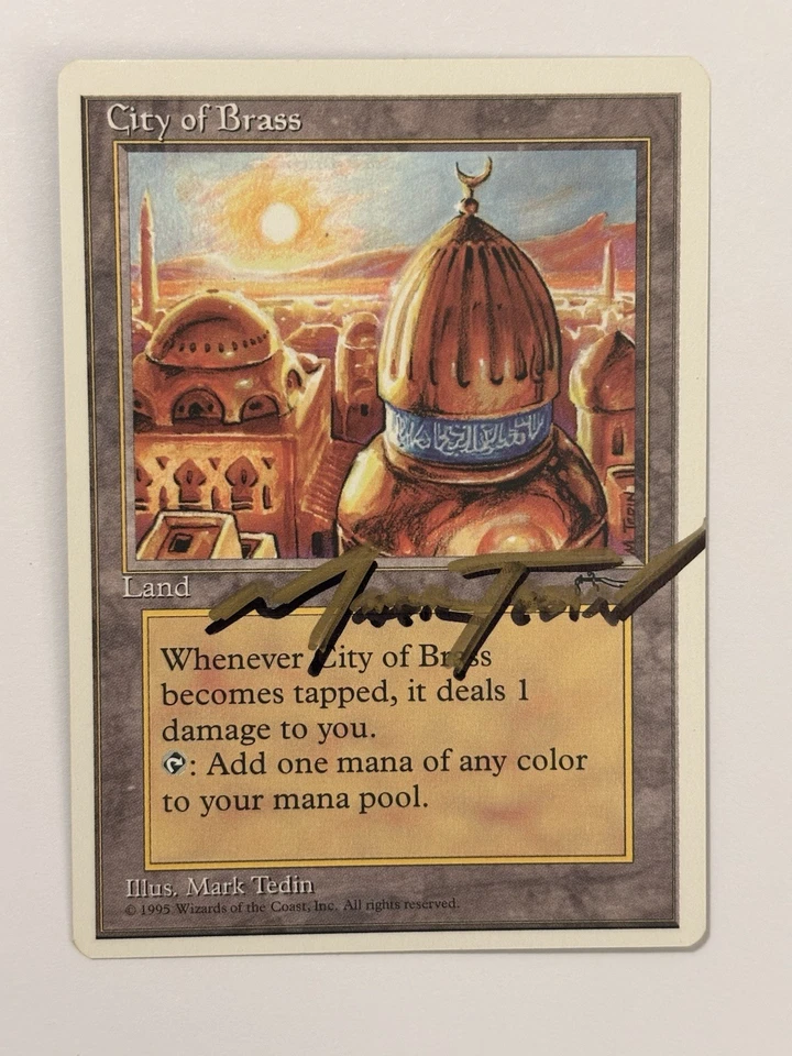 MTG CHRONICLES City of Brass SHADOW SIGNED BY MARK TEDIN - Image 1 of 1