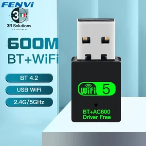 FENVI 600Mbps USB Wifi Bluetooth Adapter 2 In1 Dongle Dual Band 2.4G 5Ghz USB Wi - Zdjęcie 1 z 12