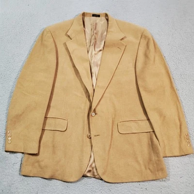 Vintage Robert Stock Blazer Sport Coat Jacket Mens 44R Brown Camel Hair USA Made - Image 1 of 4
