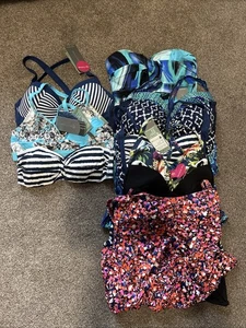 JOBLOT 10 Moontide Swimwear Bikini Tankini Tops Various Sizes Multicoloured - Picture 1 of 21