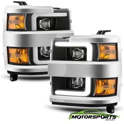For 2015-2019 Silverado 2500/3500HD black Projector Headlights+LED DRL+Signal Foto 1 de 4