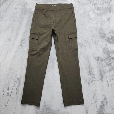Pantalones Maurices Mujer M Verde Bengalina Tiro Alto Carga Ajustados Rectos Preppy Foto 1 de 4