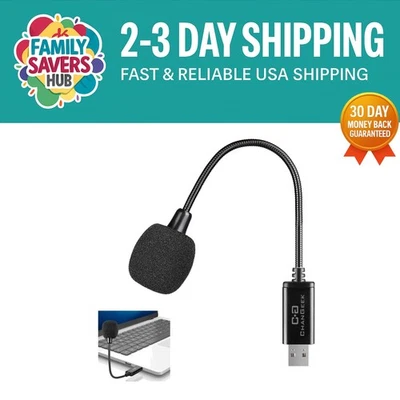Mini USB Microphone with Adjustable Gooseneck - Perfect for Online Classes - Image 1 of 4