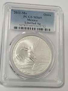 2011 Mo Onza PCGS MS 69 Mexico Libertad Ag - Picture 1 of 3