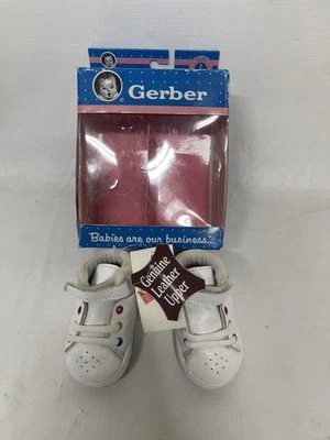 Gerber Baby Shoes All Leather Upper White NWT - Image 1 of 4