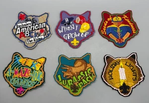 PFADFINDER - 6 STÜCK JUNGPFADFINDER WOLFSKOPF AKTIVITÄT AUFNÄHER - Bild 1 von 9