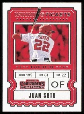 2020 PANINI CONTENDERS WINNING TICKETS JUAN SOTO NATIONALS #WT-12  NM-MT - Image 1 of 2