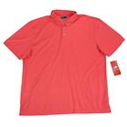 Pga Tour Mens Space-Dyed Argyle Golf Polo Shirt Pink 2Xl