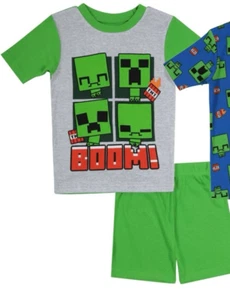 Minecraft Big Boys Shorts, T-shirt and Pajama, 2 Piece Set - Assorted Size 8 - Picture 1 of 3