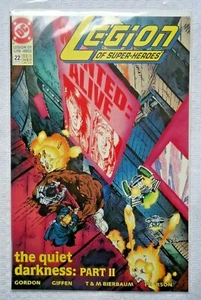DC COMICS  LEGION OF SUPER HEROES  THE QUIET DARKNESS PART 11  #22 SEPT, '91 NM - Picture 1 of 2