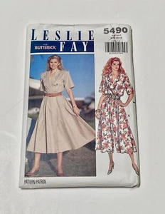 Butterick Sewing Pattern 5490 Size 6-12 Woman’s Wrap Around Culotte Dress UNCUT - Picture 1 of 2