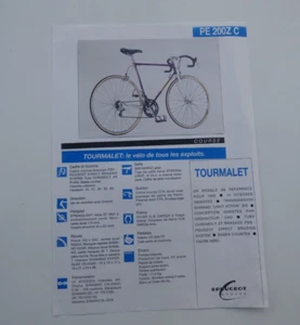 PEUGEOT PE 200Z C TOURMALET FLYER - 1992 - FRENCH - Picture 1 of 1