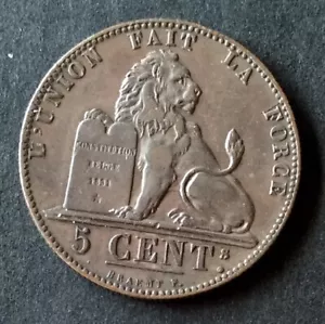 Belgique - Léopold Ier - Très Jolie Monnaie 5 Centimes 1848 - Picture 1 of 2