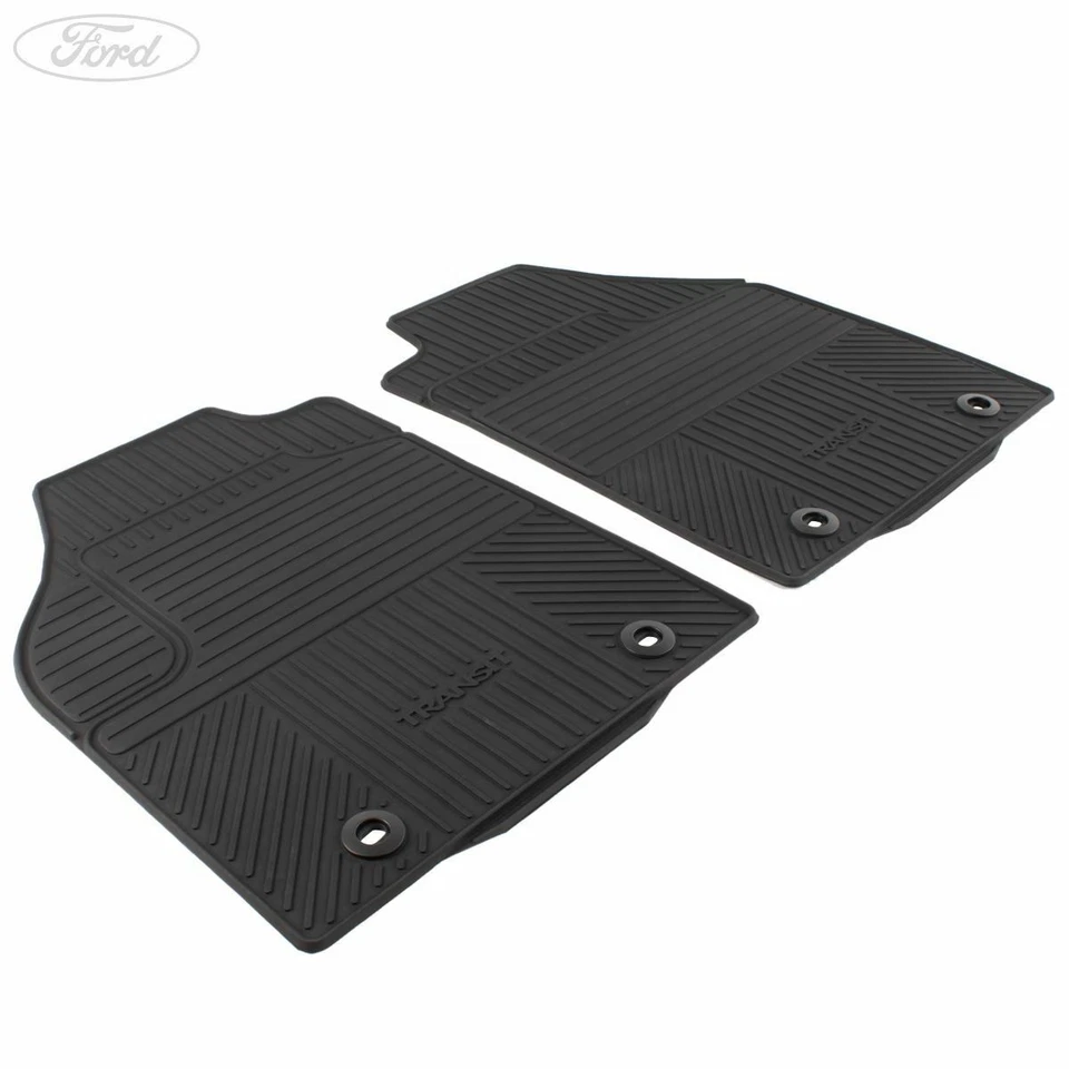 Genuine Ford Transit Connect Front Rubber Contoured Floor Mats 2002-2013 1685505 - Image 1 of 4