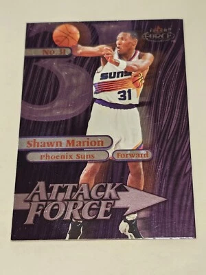 2000 Fleer Force Shawn Marion 攻击部队卡 #11 — 第 1/2 张图片
