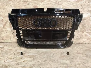 RS3 Style Honeycomb Grille Grill Gloss Black For Audi A3 S3 8P 08-12 Radiator - Picture 1 of 6