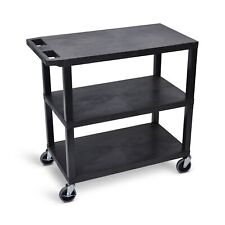 Luxor Cart - Two Flat Shelves with 5" Fixed Heavy-Duty Casters
