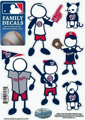 Washington Nationals Outdoor Rated Vinyl Family Decals MLB Licensed Baseball - Image 1 of 3