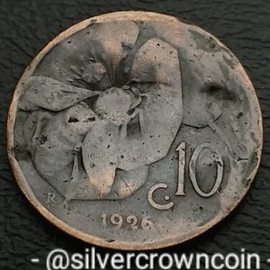 Italy 10 Centesimi 1926 R. KM#60. Ten Cents coin. Honey Bee. Bronze Dime. LDS - Picture 1 of 7