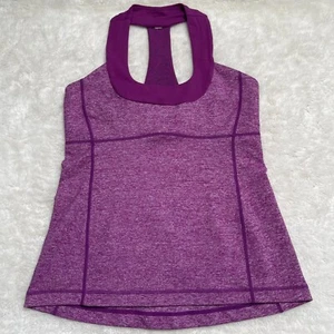 Lululemon Women's Heathered Purple Scoop Neck Tank Top Size 10 - Picture 1 of 7