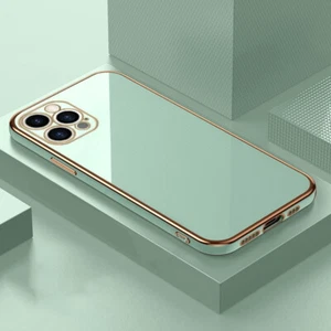 Plating TPU Silicone Case For iPhone 15 14 13 Pro Max 12 11 XS XR X Phone Cover - Picture 1 of 19