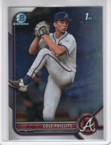 Cole Phillips 2022 Bowman Draft 1st #BDC-90 Atlanta Braves - Picture 1 of 2
