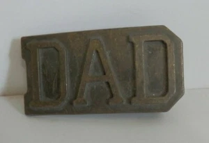 Vintage Papa in Block Buchstaben Metall Gürtelschnalle - Bild 1 von 9