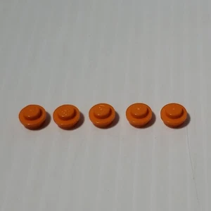 LEGO 1 x 1 Placa Redonda Tachuela NARANJA 4073 (X5) NUEVAS PIEZAS DE REPUESTO - Imagen 1 de 5