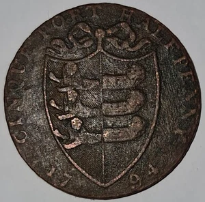 1794 British Half Penny Token Cinque Port !! - Picture 1 of 2