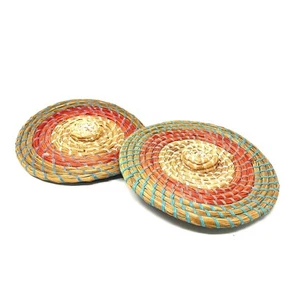 Hand Woven Rattan/ Wicker Lids For Bowls Bohemian Home Decor Housewares - Picture 1 of 5