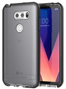 Tech21 Noir Fumée Evo Carreaux Etui Antichoc Coque TPU pour LG V30 Thinq - Photo 1 sur 7